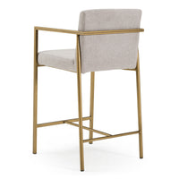 Cima Light Grey & Gold Counter Stool