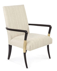 Sofie Brown & Gold Armchair with Brass Geode Detail