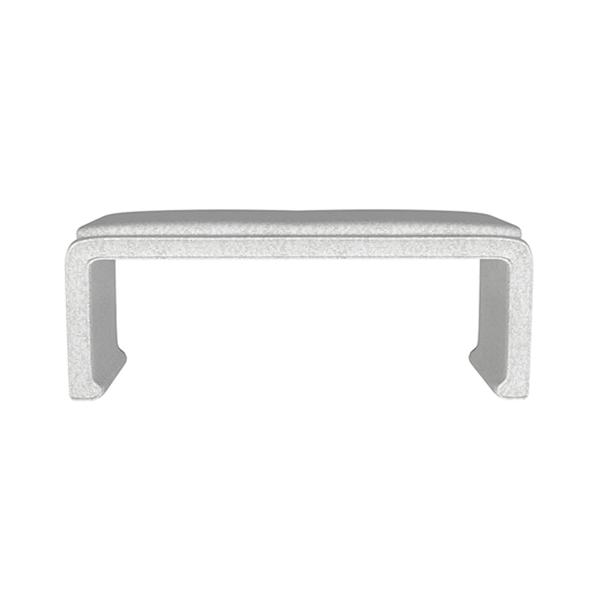 Malia Classic/Modern Large White Custom Upholstered Bench