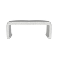 Malia Classic/Modern Large White Custom Upholstered Bench
