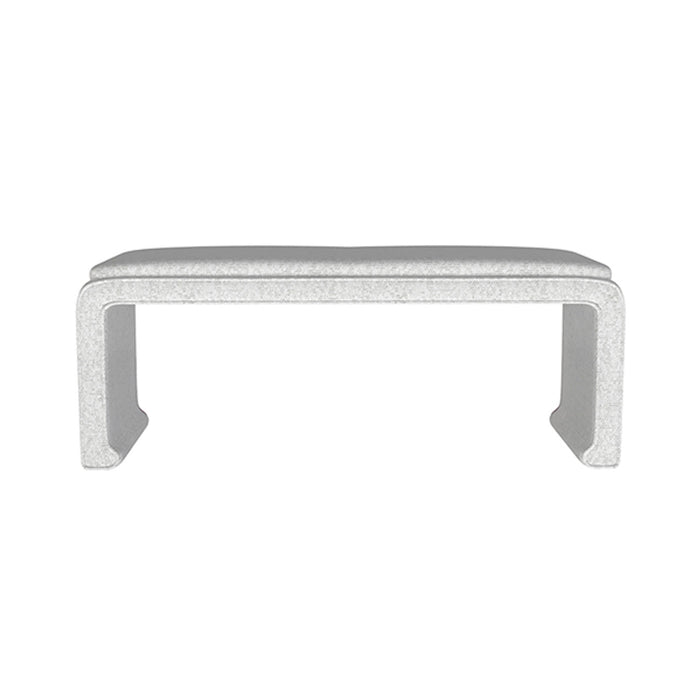 Malia Classic/Modern Large White Custom Upholstered Bench
