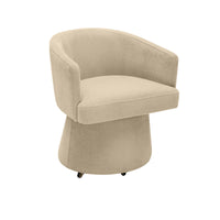 Nest Taupe Upcycled Chenille Rolling Desk Chair