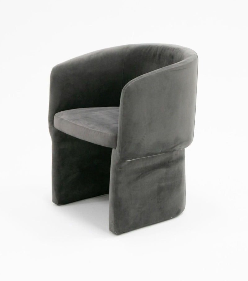 Mollie Modern Grey Velvet Dining Chair