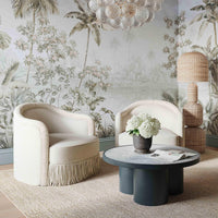 Pamela Cream Performance Boucle Tassel Accent Chair