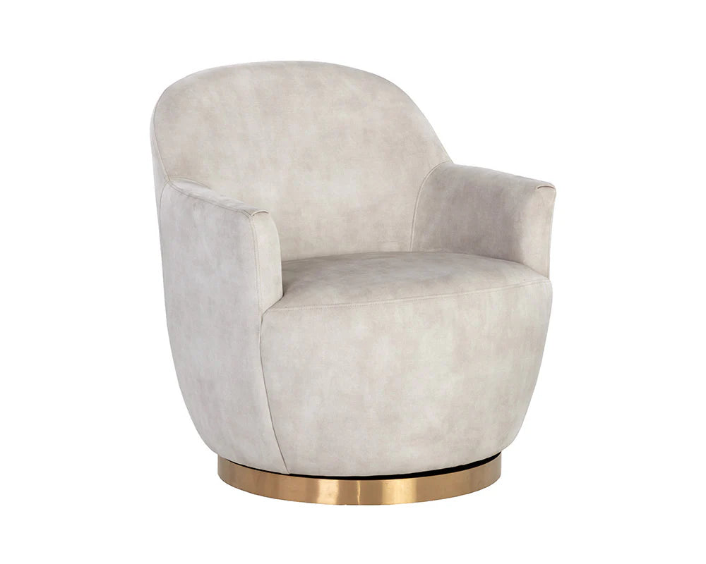 Casie Cream Swivel Accent Chair