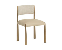 Bayard Oatmeal & Antique Brass Dining Chair (Set of 2)