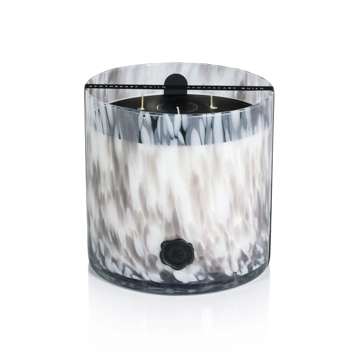 Opal Glass Five-Wick Candle Jar Grey/Lemon Peel, Lavender & Tarragon (Set of 2)
