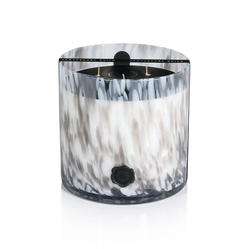 Opal Glass Five-Wick Candle Jar Grey/Lemon Peel, Lavender & Tarragon (Set of 2)