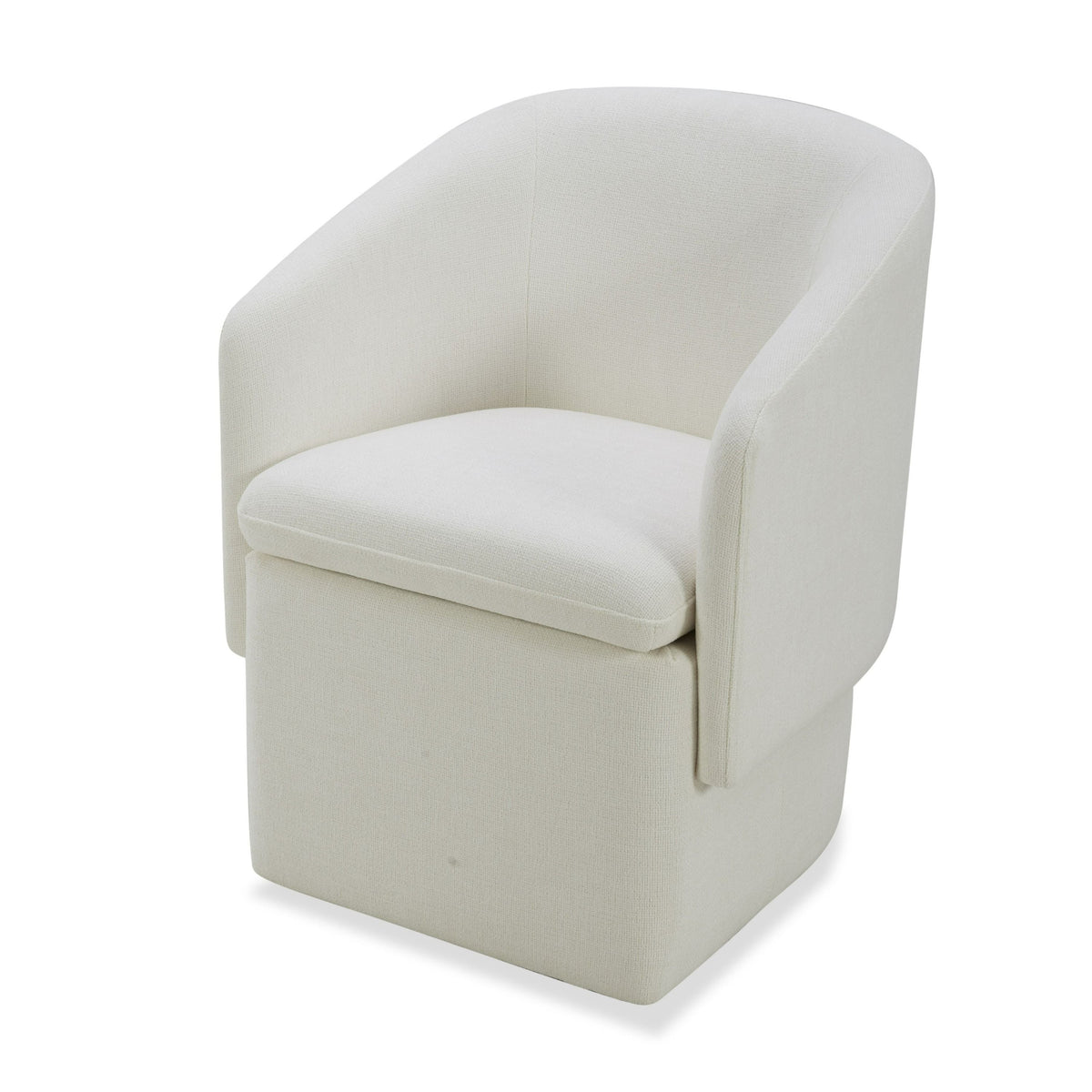 Devorah Modern Ivory Fabric Dining Chair