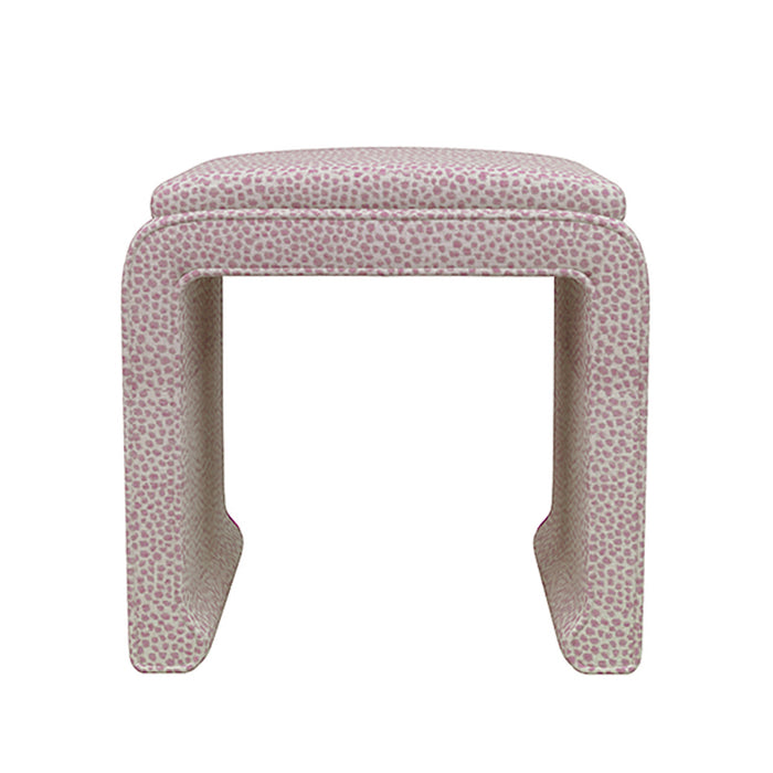 Malia Classic/Modern Scarsdale Blush Custom Upholstered Ottoman