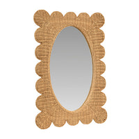 Harbor Scalloped Woven Rattan Mirror