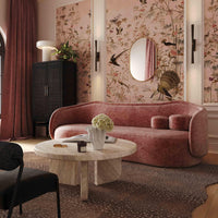 Libby 92.5” Mauve Textured Performance Velvet Sofa