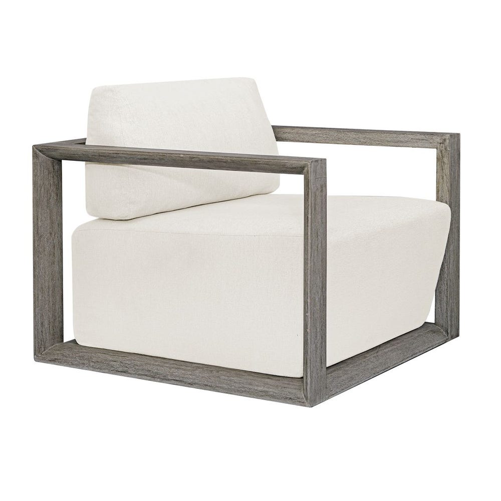 Richie White & Weathered Grey Ooutdoor Lounge Chair