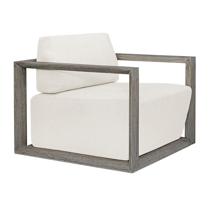 Richie White & Weathered Grey Ooutdoor Lounge Chair
