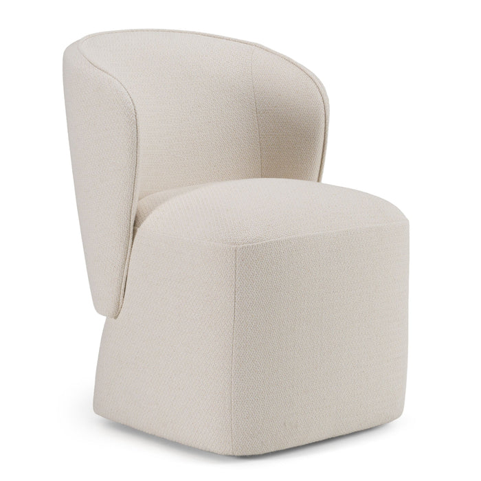 Cassandra Modern Beige Swivel Dining Chair