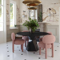 Manu Rose Pink Performance Boucle Dining/Accent Chair