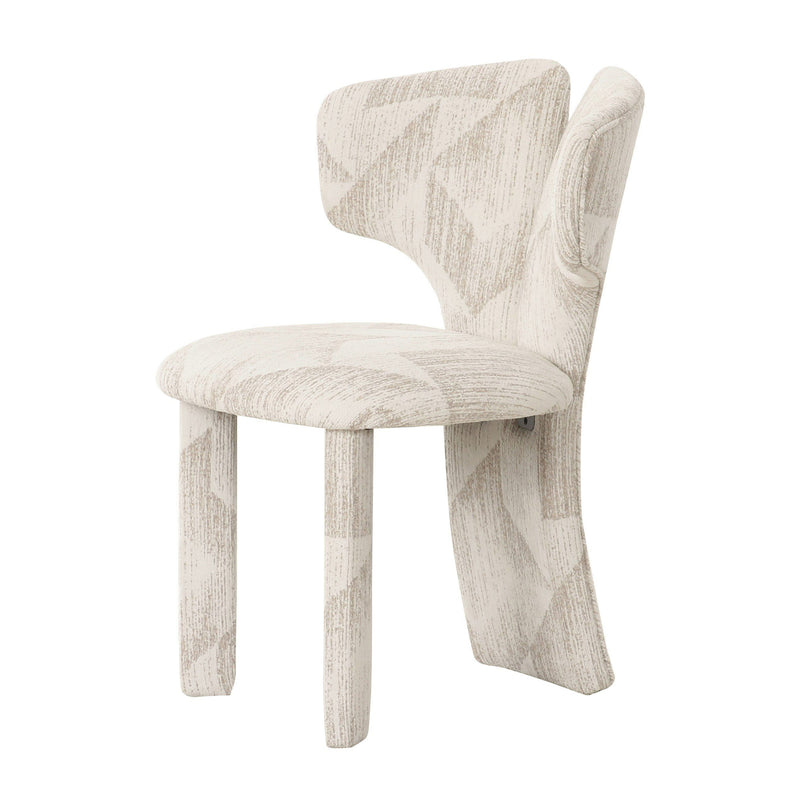 Ivy Modern Beige Pattern Fabric Dining Chair (Set of 2)