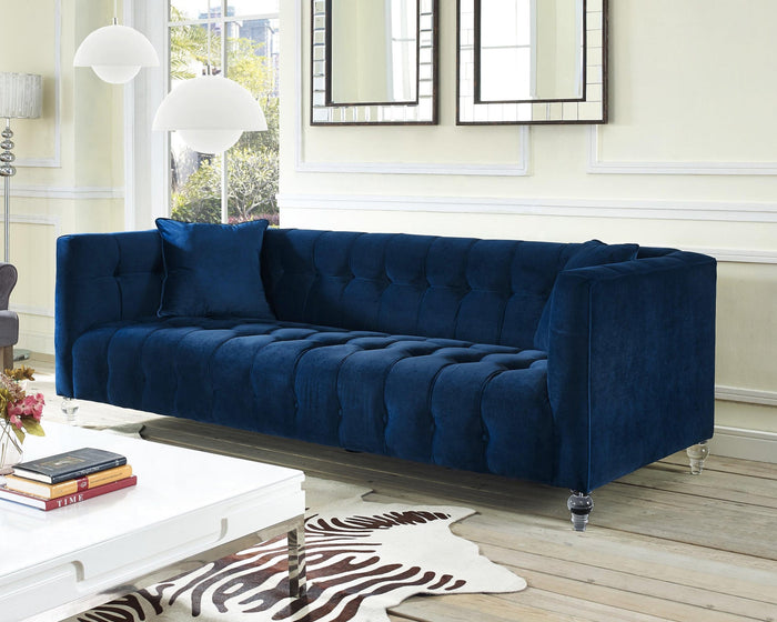 Belgravia 90.6" Navy Performance Velvet Sofa