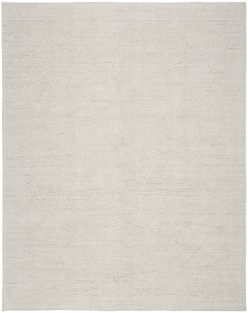 Alexis Modern Rrhythmic Ivory Grey Area Rug