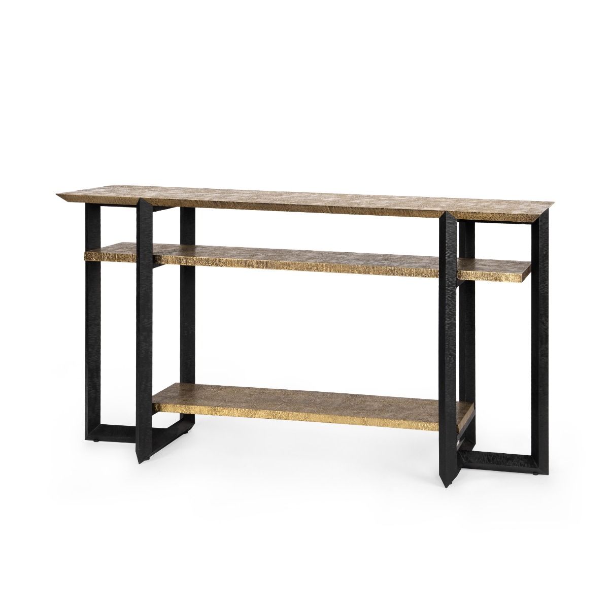 Norman Antique Brass & Dark Bronze Console Table