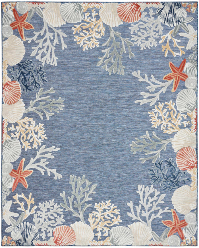 Pacific Coast Blue Coral Indoor/OutdoorArea Rug
