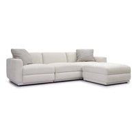 Arabella 95.7" Cream Chenille Modular Sectional