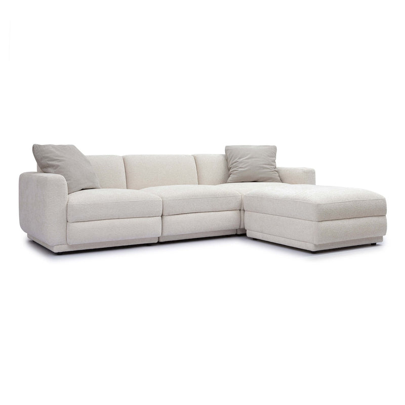 Arabella 95.7" Cream Chenille Modular Sectional