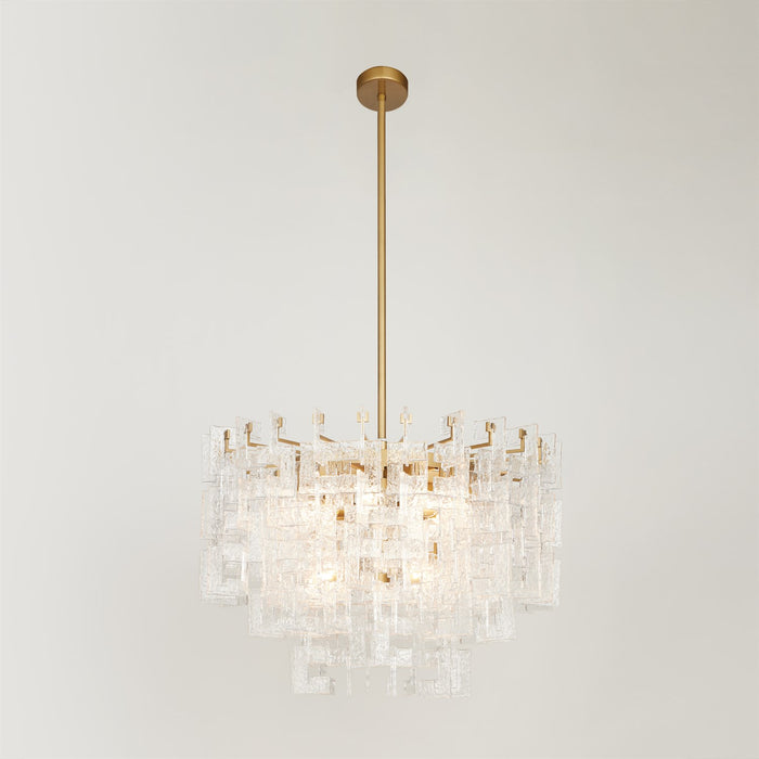 Exposition Brushed Brass Chandelier