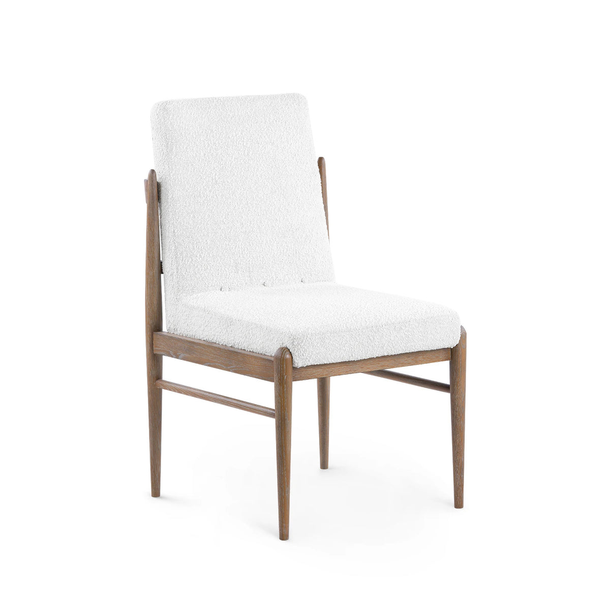 Georgia Woven Textured Boucle & Oak Driftwood Side Chair (Set of 2)