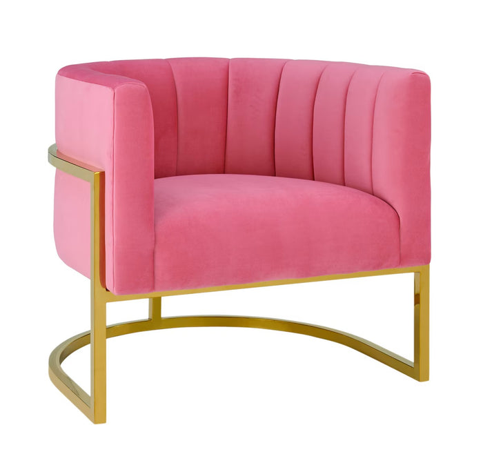 Chloe Rose Pink Velvet Chair