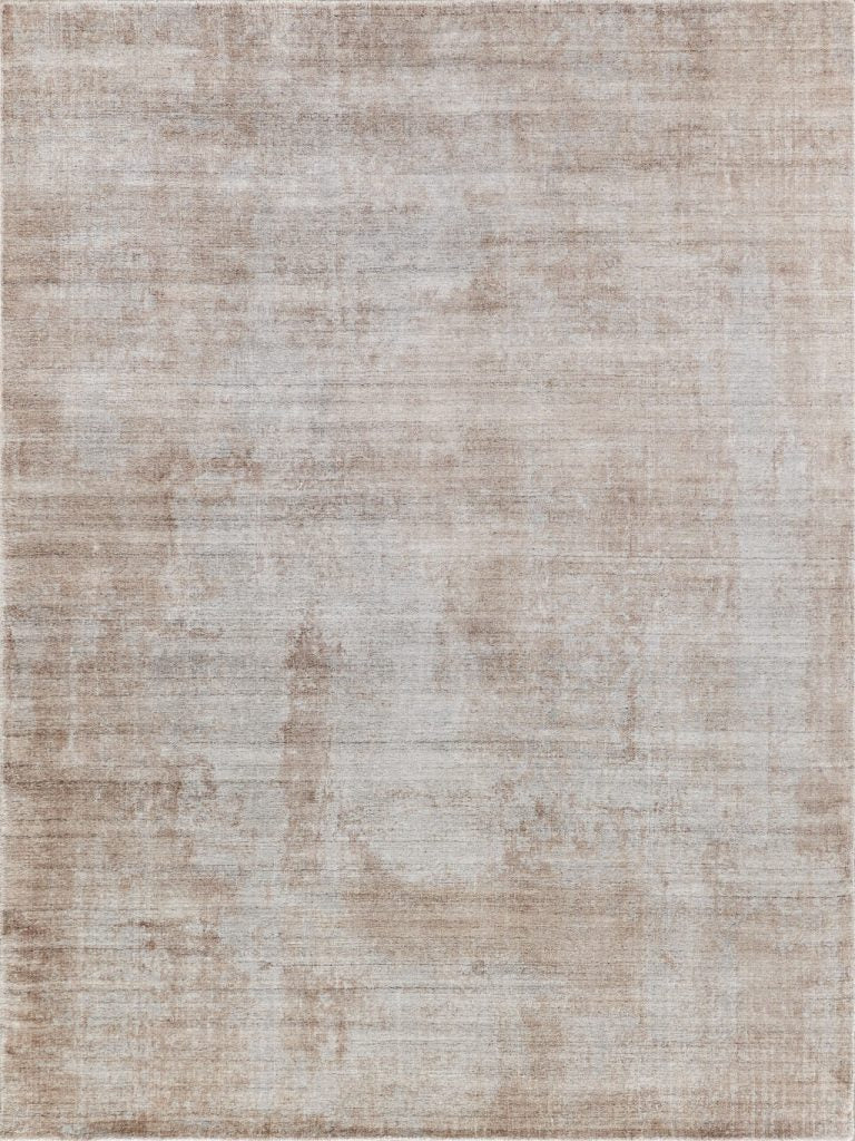 Penelope Terracota/Silver Wool/Bamboo Silk Area Rug - Elegance Collection