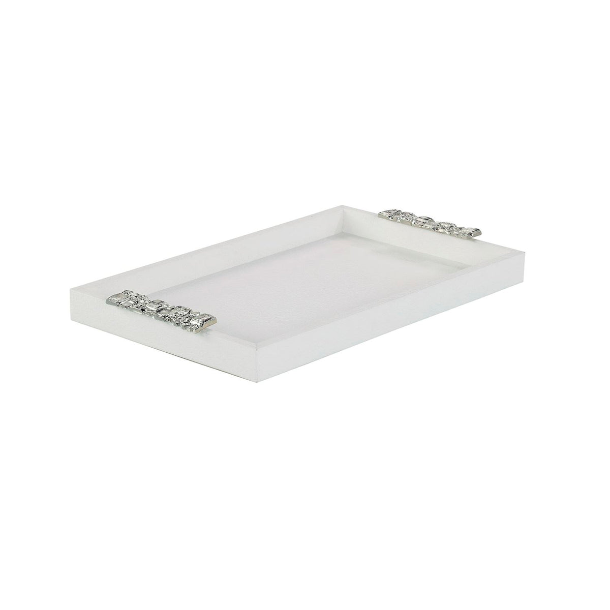 Reflect White & Silver Gemstone Tray (2 Sizes Available)