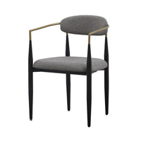 Nicole Medium Grey/Gold & Black Dining Chair