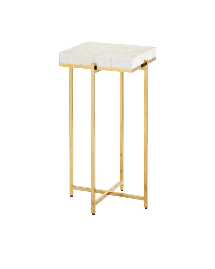 Theodora Mother of Pearl & Brass Martini Table