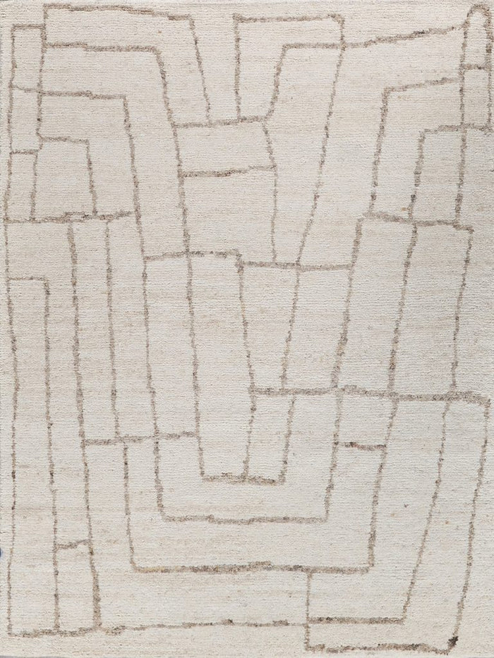 Montana Handmade Wool White/Beige Area Rug - Elegance Collection