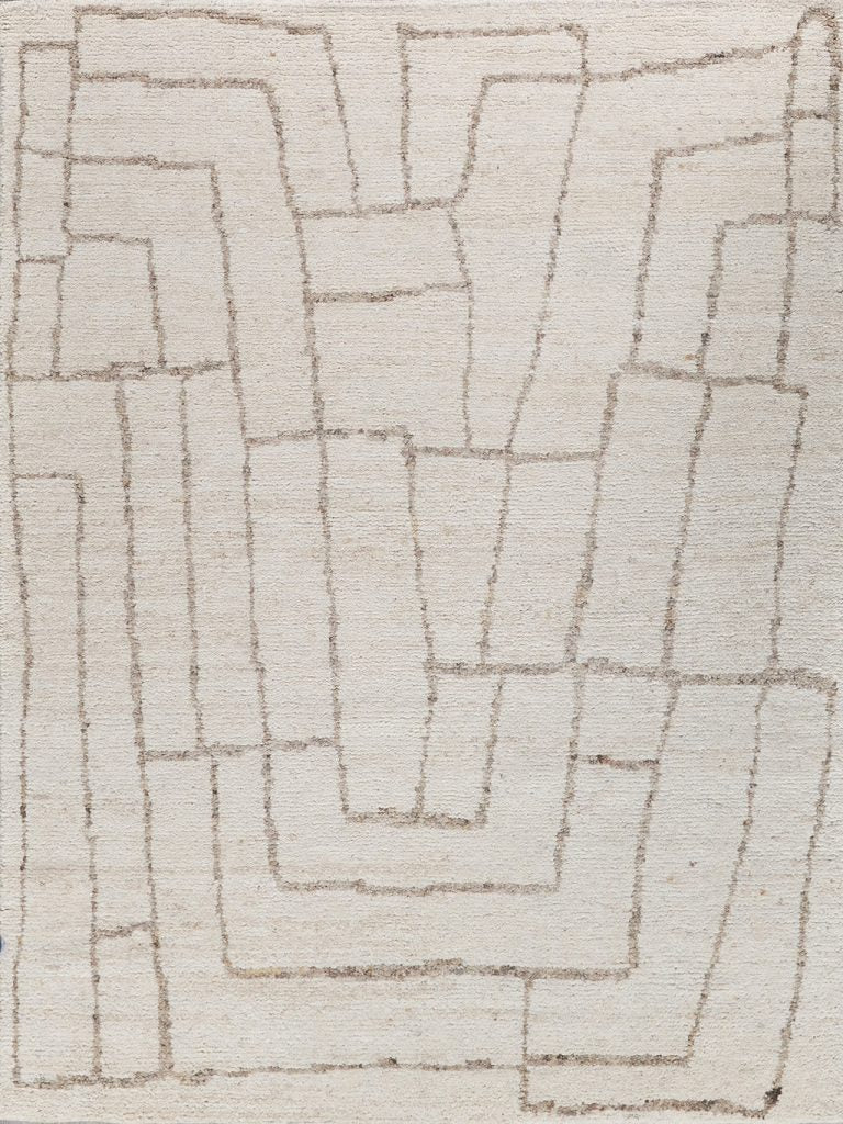 Montana Handmade Wool White/Beige Area Rug - Elegance Collection