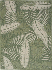 Annaleisa Indoor/Outdoor Green & Ivory Fern Area Rug - Elegance Collection