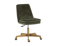 Berget Olive Green & Gold Desk Chair