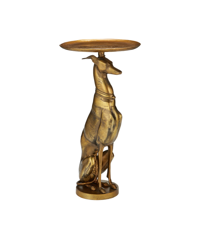 Greyhound Brass Accent Table
