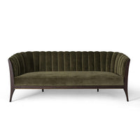 Channel 80" Moss Green Velvet Sofa