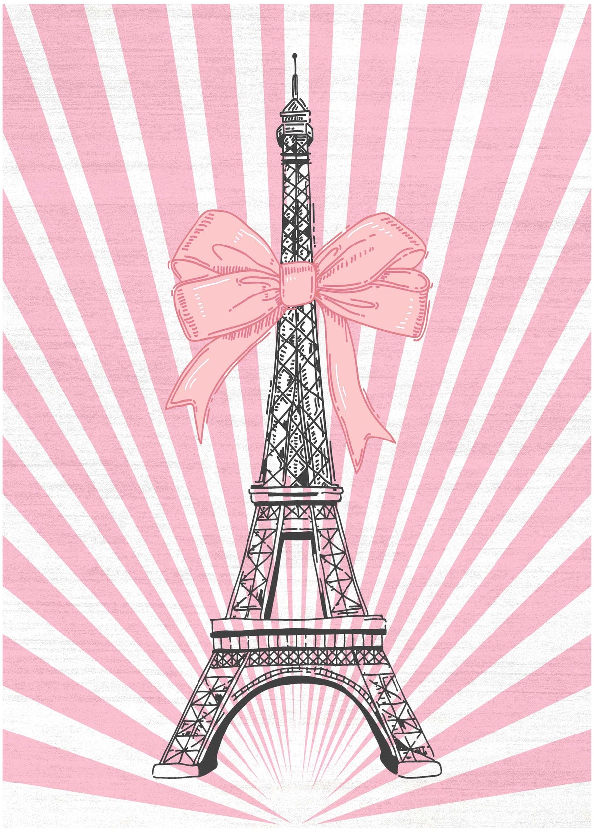 Eiffel Tower Pink Area Rug