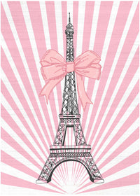 Eiffel Tower Pink Area Rug