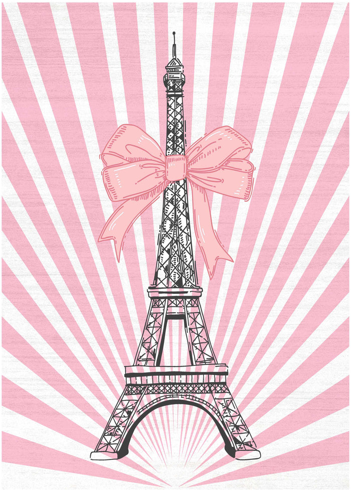 Eiffel Tower Pink Area Rug