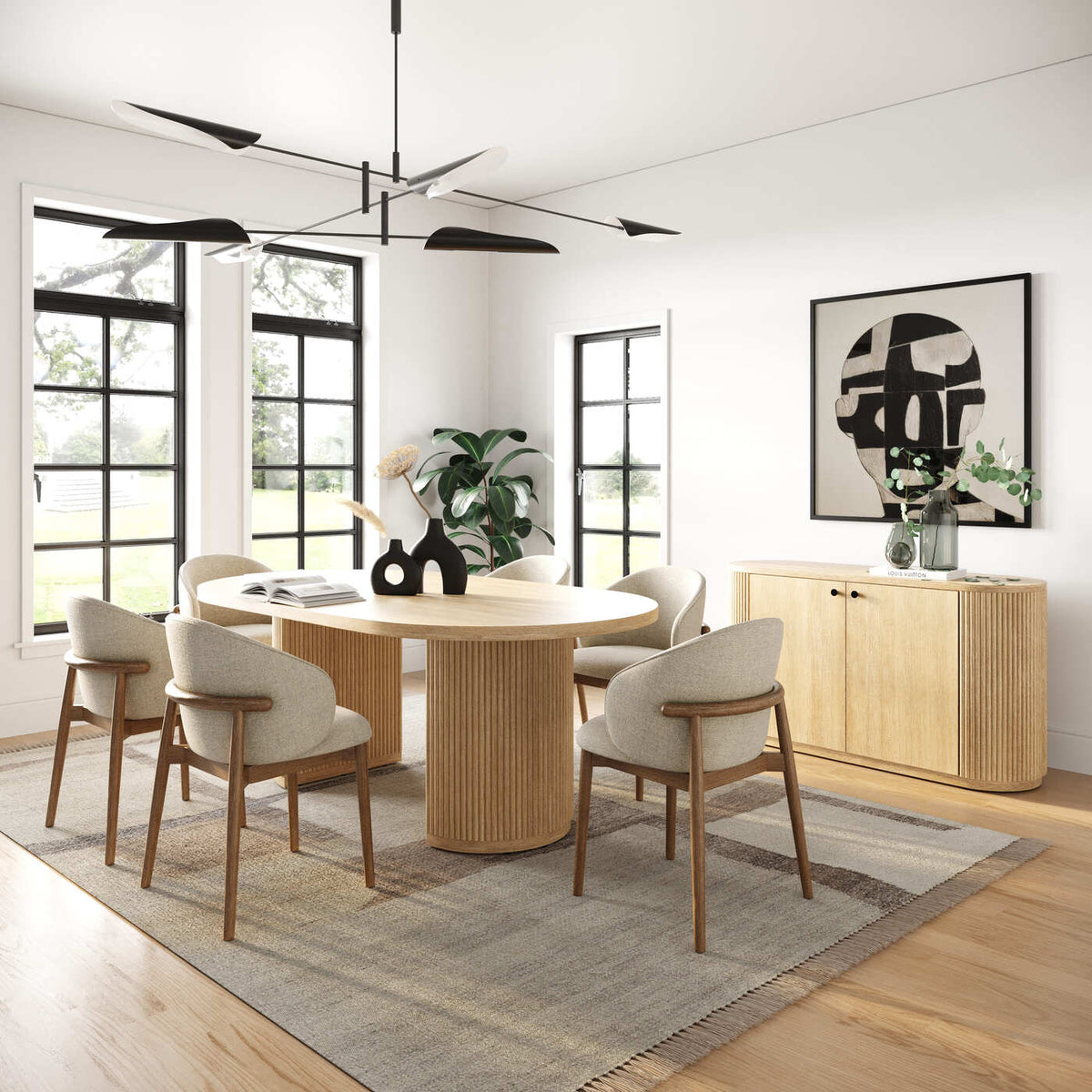 Danicca Modern Beige Linen Counter Stool