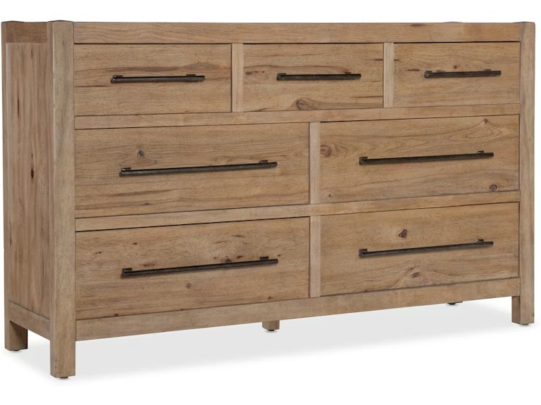 Colt Light Wood Seven Drawer Dresser