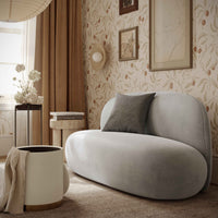 Carraway 59.6" Grey Upcycled Chenille Loveseat