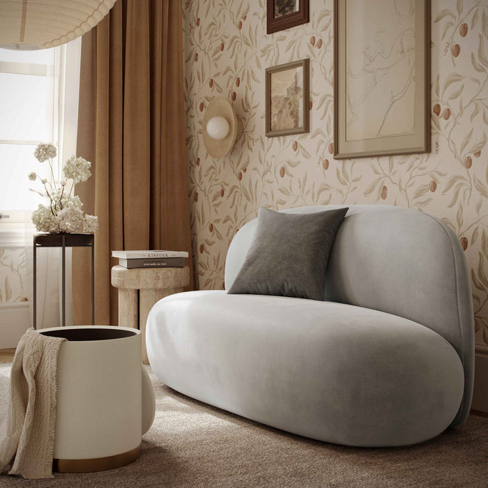 Carraway 59" Grey Upcycled Chenille Loveseat