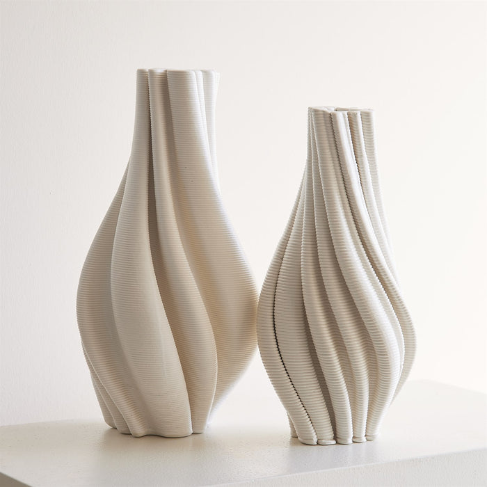 Twist White Matte Vase (2 Sizes Available)