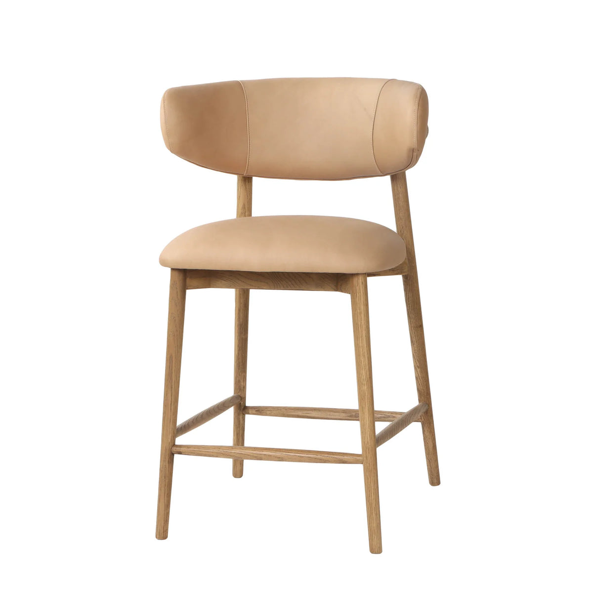 Rowan Tan Leather Counter Stool