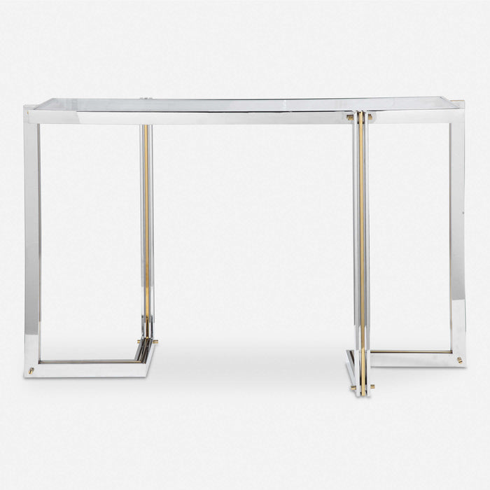 Anya Silver & Gold Console Table